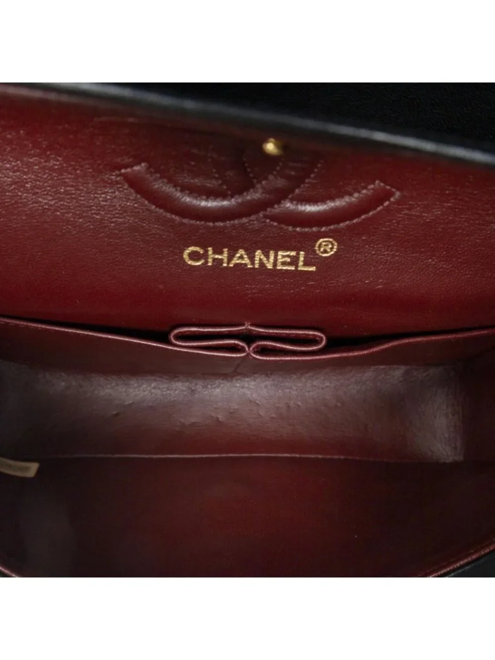 Chanel Quilted Double Flap Bag Black Lambskin Leather